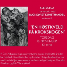 Thumbnail image for Kleivastua i samarbeid med Blomqvist Kunsthandel ”En høstkveld på Krokskogen”